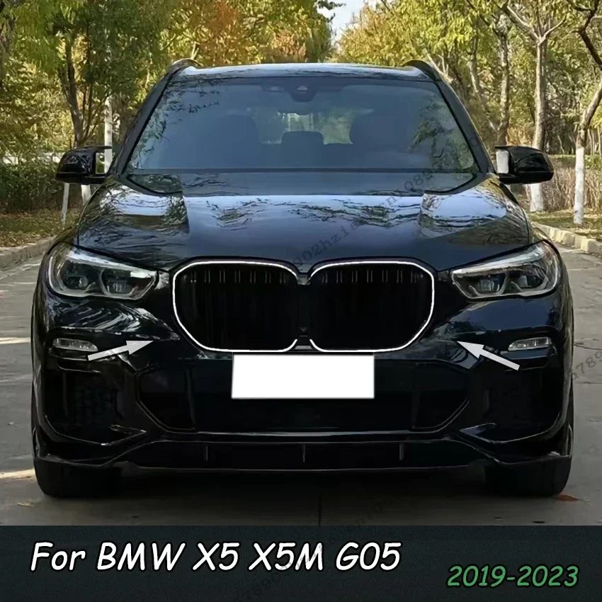 LED Front Radiator Kidney Bumper Grill Accessories For BMW X5 G05 xDrive 30i 35d 40i M50i 2018-2023 Gloss Black Grill Body Kit