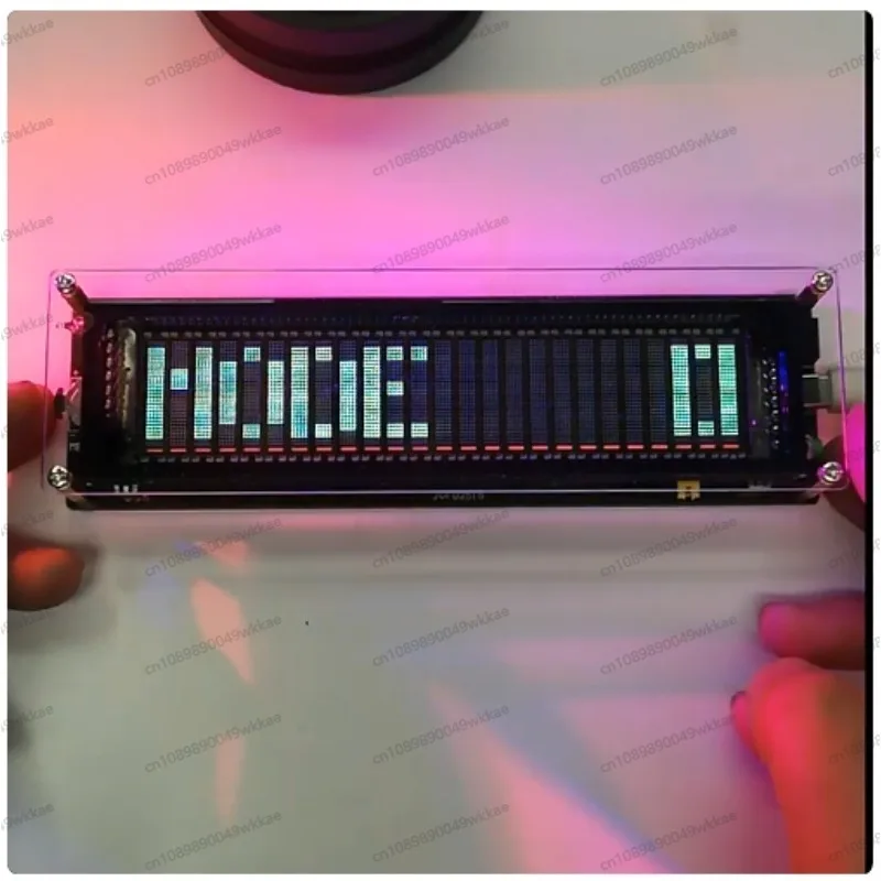 

VFD Music Spectrum Display Voice control Level Indicator rhythm Analyzer VU Meter FOR TYPE-C 5V 12V car POWER Amplifier