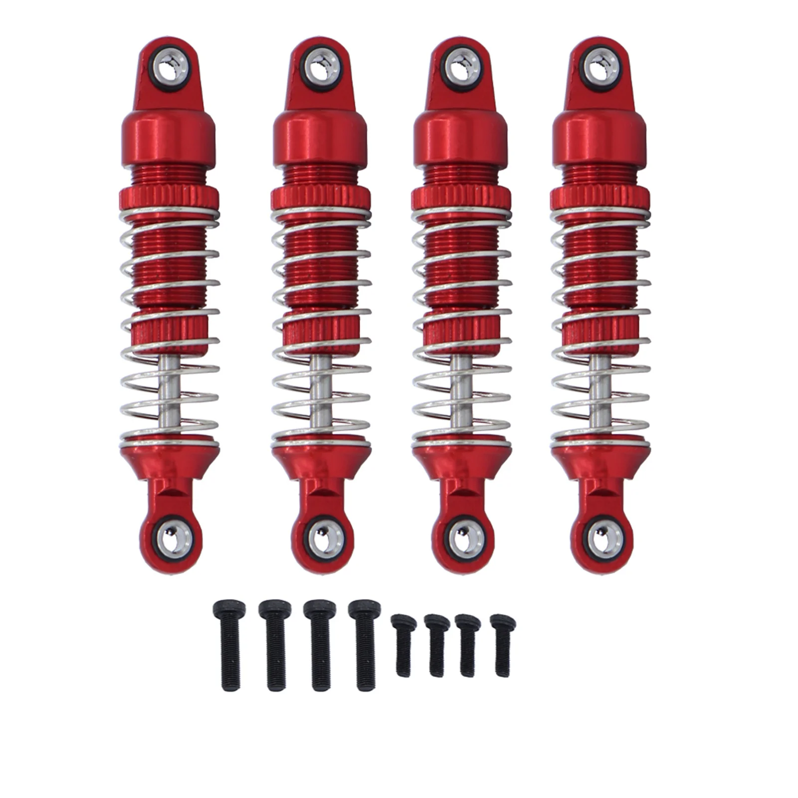 RCGOFOLLOW Front Shock Absorber RC Car Part Threaded Rc Front Shock Absorber For 1/18  Trx4m Crawler RC Upgrade Part Red