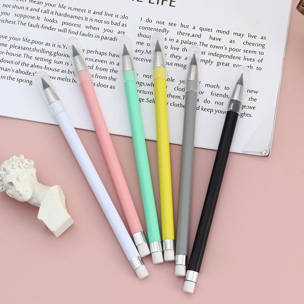 

6pcs Eternal Sharpening Kids Sketch Drawing Writing Non Sharpening Pencils School Kids Pencils Office Supplies Erasable