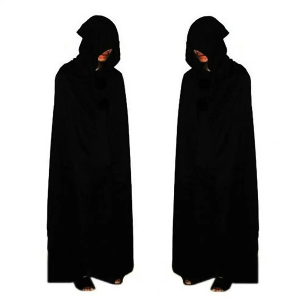 Mantello da usura reversibile mantello Cosplay da strega mantello reversibile nero di Halloween per bambini adulti strega vampiro mantello con cappuccio per uomo