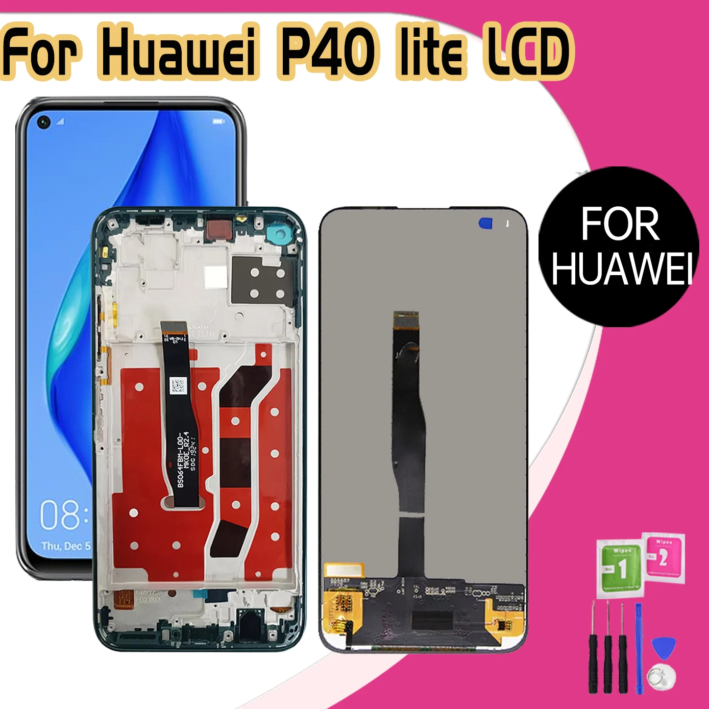 

6,4-дюймовый ЖК-дисплей для Huawei P40 Lite JNY-LX1 ЖК-дисплей для Nova 7i JNY-LX2 P 40 Lite ЖК-экран Nova 6 SE Замена дисплея 10 сенсорных экранов