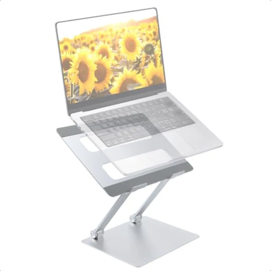 

Adjustable Laptop Stand for Desk Foldable Lightweight Aluminum Alloy Laptop Riser with 22lb 10kg Load Capacity Ergonomic Comput
