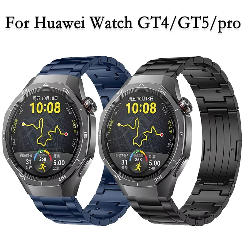 Титановый ремешок 20 мм 22 мм для Huawei Watch GT5 Pro 46 мм, быстросъемный удобный браслет для Huawei Watch 4 3 Pro/GT5/GT4 46 мм