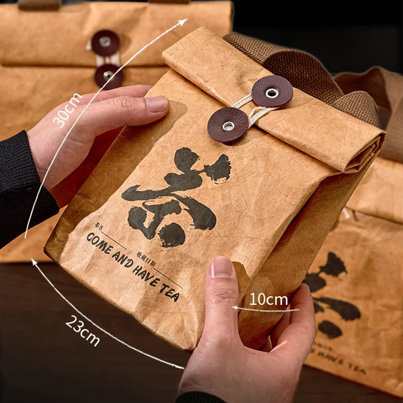 Chinese Yunnan High end Tea Packaging Bag White Pu erh Handbag 250g/500g Self sealing Bag Packaging Box