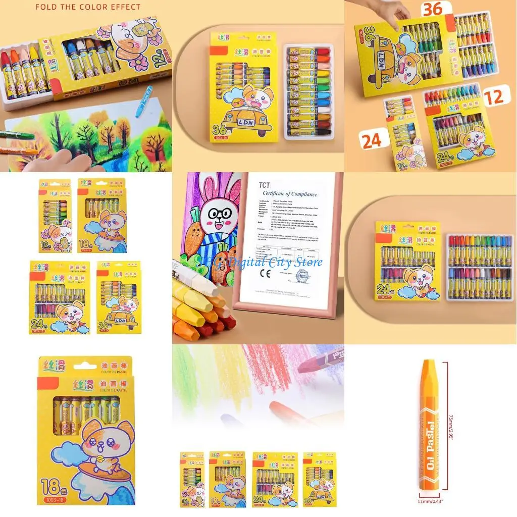 

U75B Vibrant Colors for Creative Expression Pack of 12/18/24/36 for Kids
