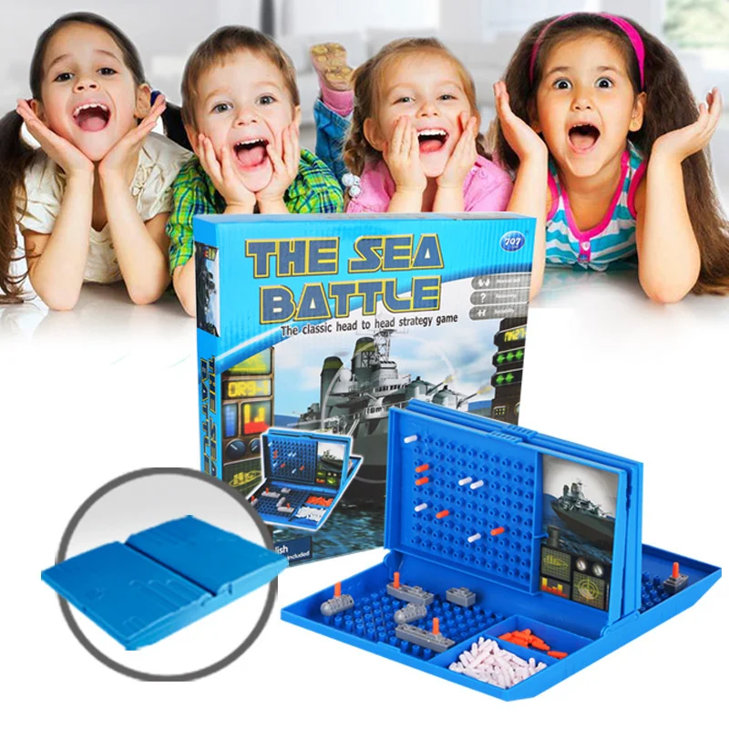 Sea Battle Ship Board Game Strategy Game Toy 2 Player Strategy Board Game Battles Board Game Educational Toy