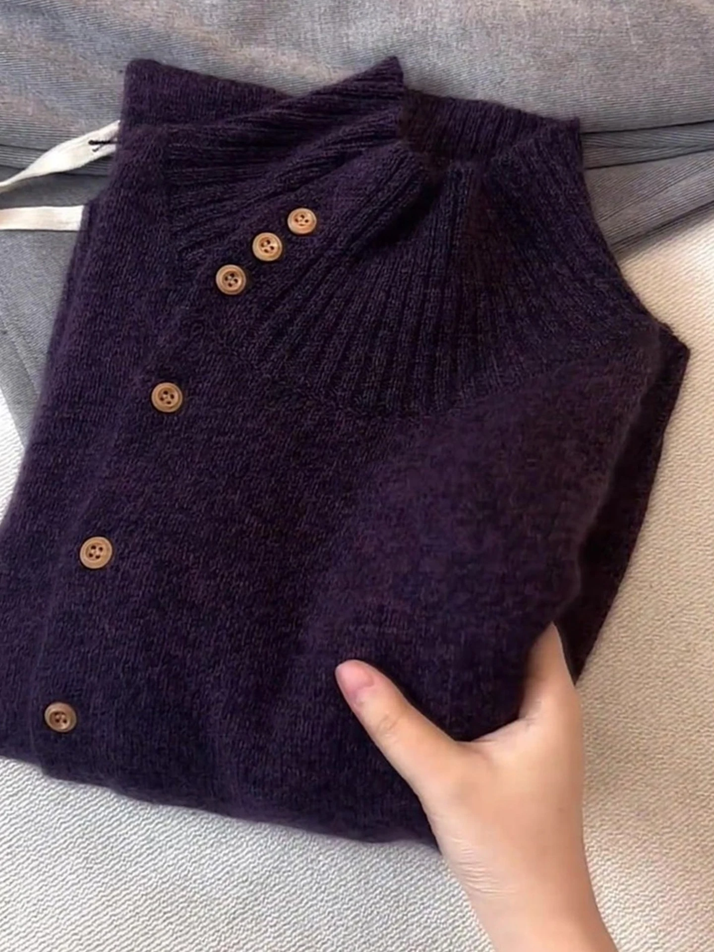 سترة كتان كامير مفتوحة طويلة Sve فضفاضة تناسب اللون محبوك الشتاء Faion التخسيس جديد Sle تخفيف النسخة الكورية #2