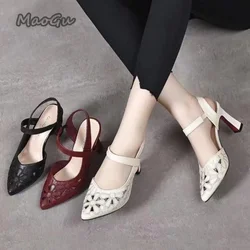 Elegant Sandals Women High Heels Pumps Women's Banquet Sandals Sexy Black Women Dress Sandalen Luxury Sandals Women Designers