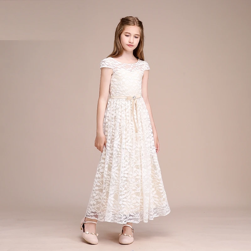 Crianças princesa saia aniversário flor menina vestidos high-end rendas coro primavera e verão vestido