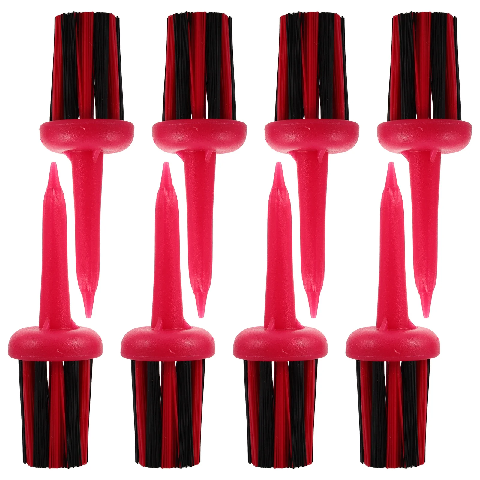 

8pcs Brush Tees Unbreakable Plastic Pegs Stands Multifunctional Training Accessories Driving Range Tee Outdoor Spike Holder