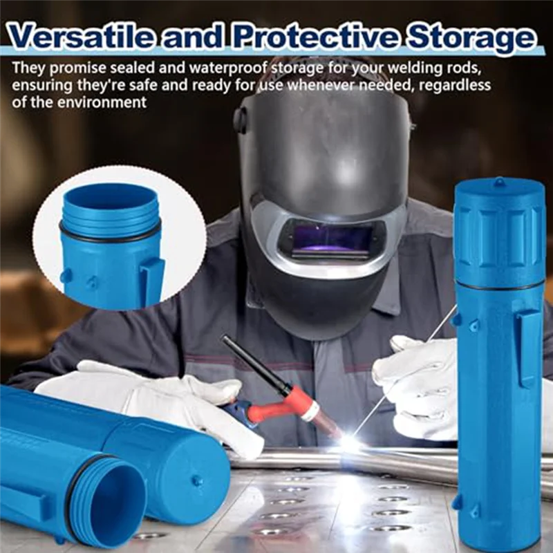 A74I-4 Pcs Electrode Rod Storage Tube 14 Inch Welding Rod Storage Airproof Welding Rod Container Waterproof