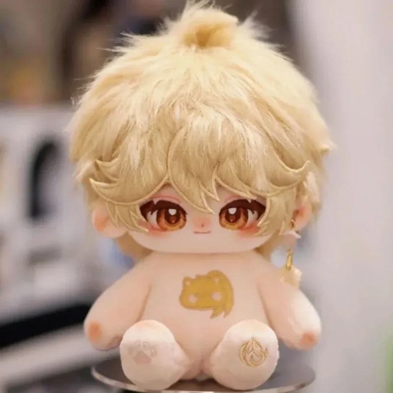 

20CM Cute Game Genshin Impact Aether Plush Doll Cotton Body Figures Anime Role Dress Up Plushie Toys Pillow Cartoon Xmas Gift