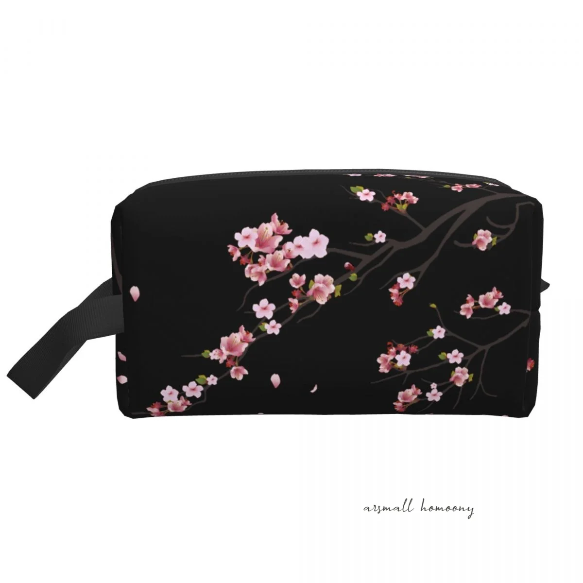 Japanese Sakura Branch Large Capacity Travel Makeup Pouch Portable Waterproof Toiletry Bag Storage Bag