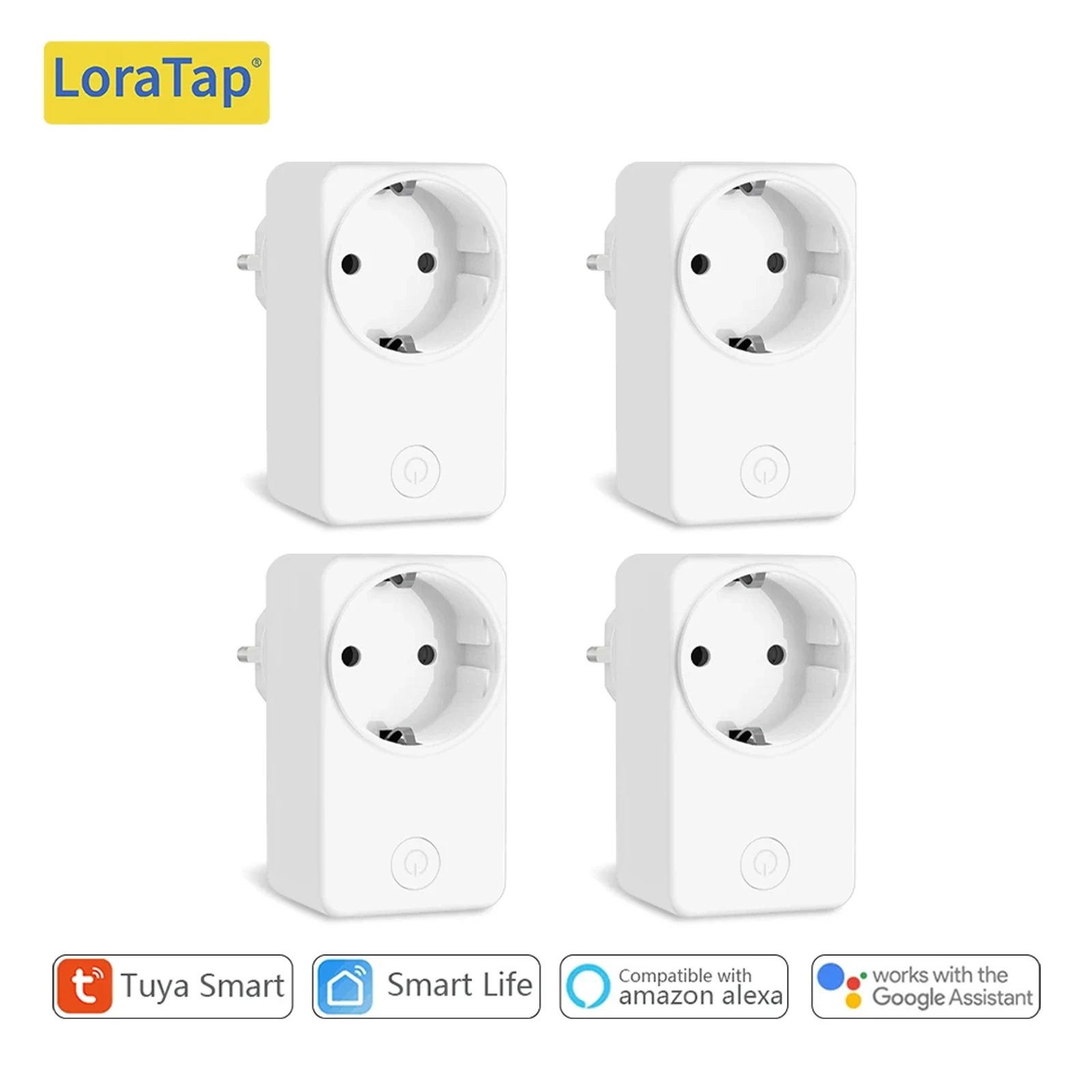 LoraTap ZigBee EU Socket 16A Power Tuya Smart Life APP Remote Voice Control Timer Plug Switch With Alexa Google Home Zigbee2MQTT