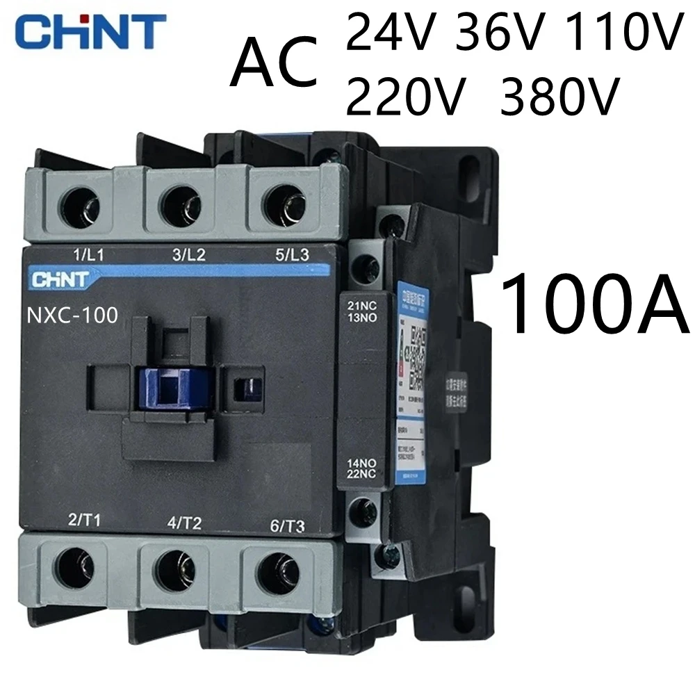 

CHINT NXC-100 100A NXC-85 Contactor 85A AC 24V 36V 110V 220V 380V Can Be Composed Of Electromagnetic Starter