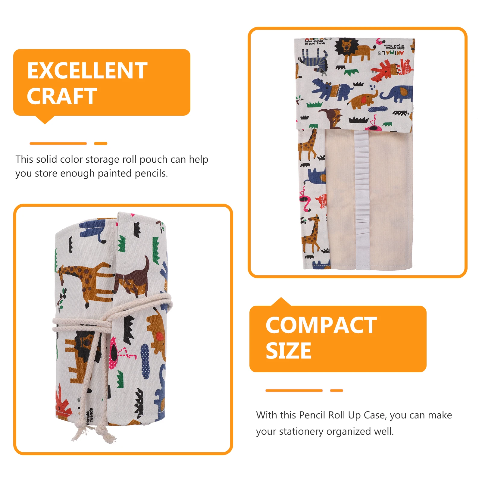 حامل القلم الستار المتداول حقيبة الطلاء فرشاة النسيج قلم رصاص الحقيبة منظم السفر