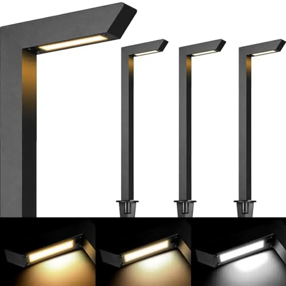 

LED Landscape Pathway Light 12V 3CCT Selectable 3000K/4000K/5000K Path Lights Waterproof Aluminum Housing Long Lifespan Outdoors