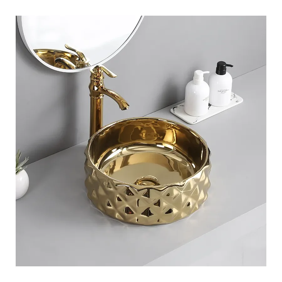 

Современный дизайн, роскошная раковина над столешницей для рук, гальваническое золото, серебро, раковины для ванной комнаты для виллы