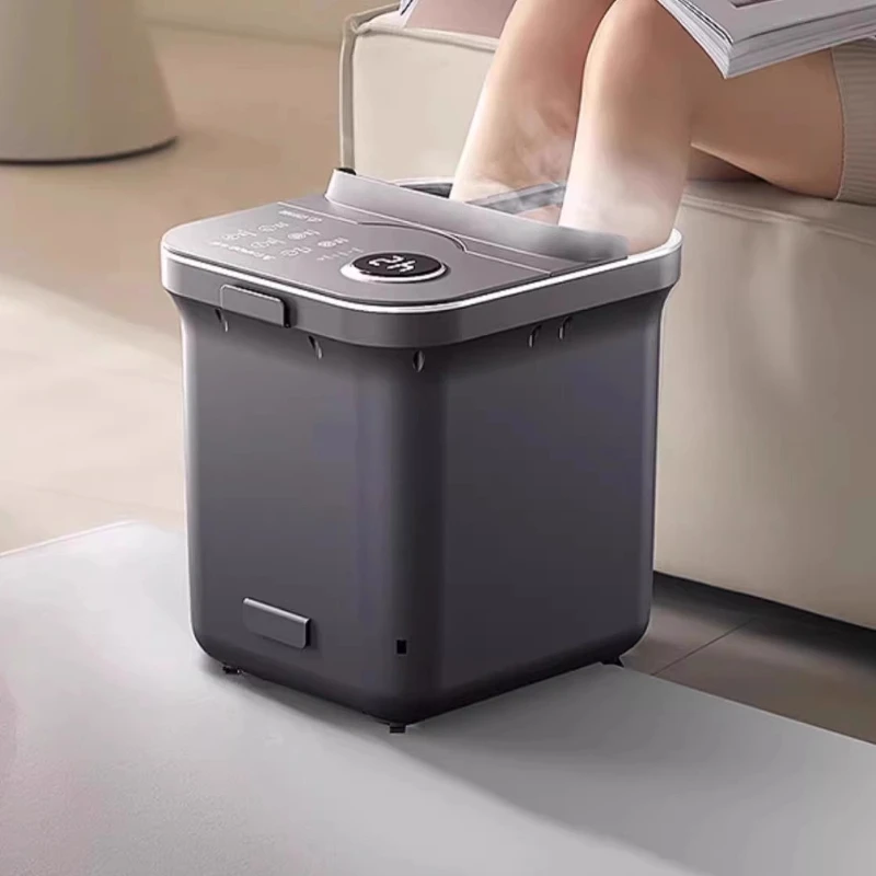 

Smart Touch Screen Electric Foot Spa Tub with Red Light Therapy Heated Massage Basin Constant Temperature Water Circulation for