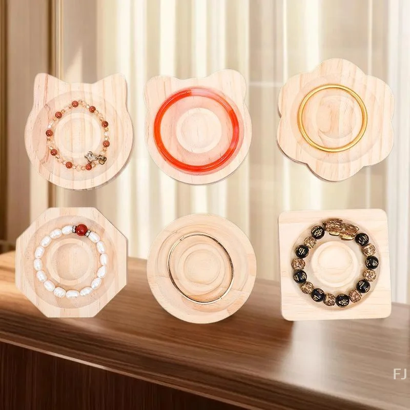 [YU]Simple Solid Wood Jewelry Storage Tray Multi-Purpose Necklace Bracelet Wooden Display Tray High-Quality Jewelry Display Tool
