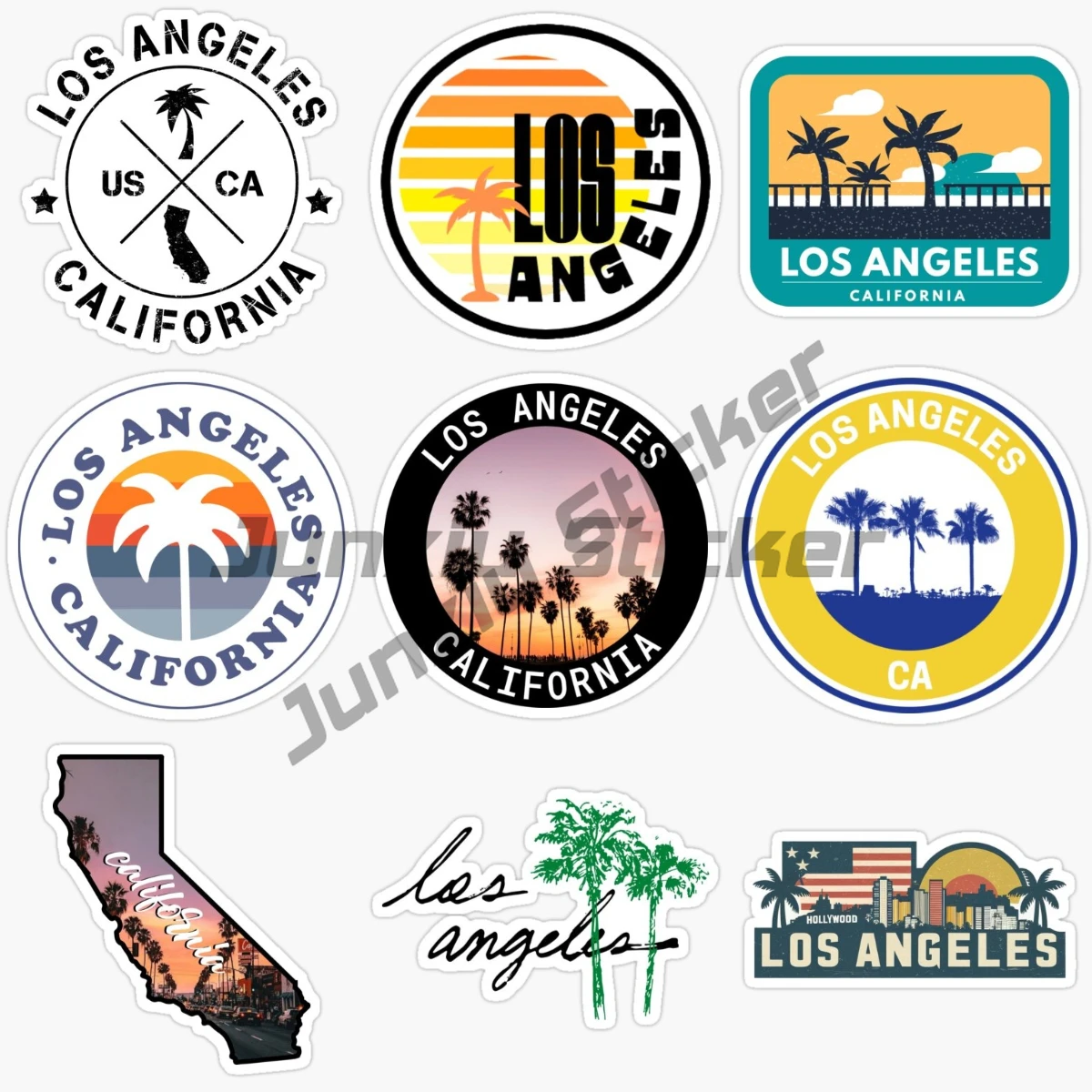 

Los Angeles, California, USA Beautiful Scenery Vinyl Self-adhesive Car Sticker Window Bumper Premium Laptop Wall Accessories
