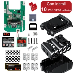 DCB200 Battery Case Compatible with Dewalt 18V 20V DIY 3Ah 6.0Ah DCB184 Shell Box With BMS PCB Board Charging Protection LED