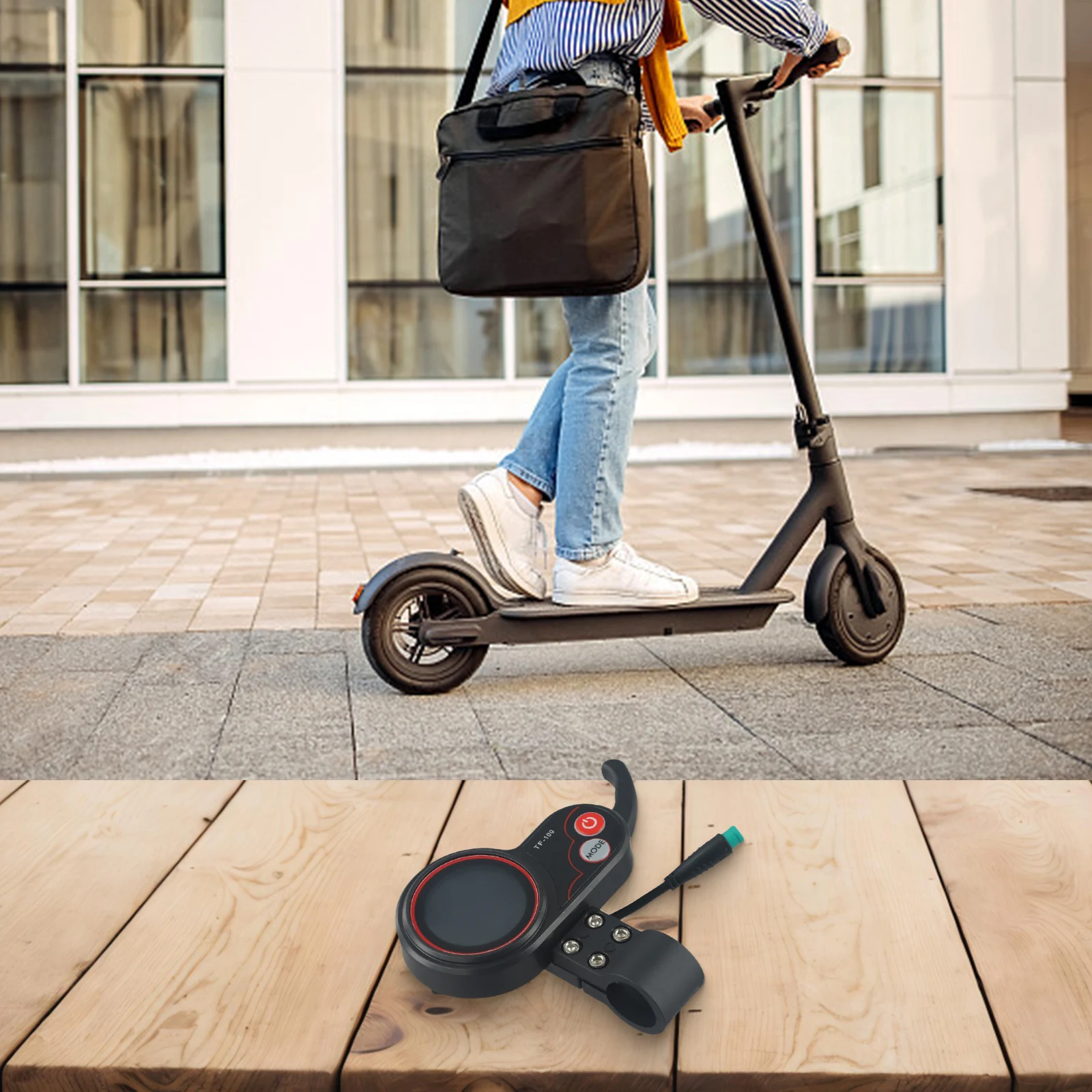 

10 Inch E-Scooter Speed Controller 5 Pins Dashboard Instrument Display Screen For Kugoo M4 120x110x30mm Black + Red Accessory