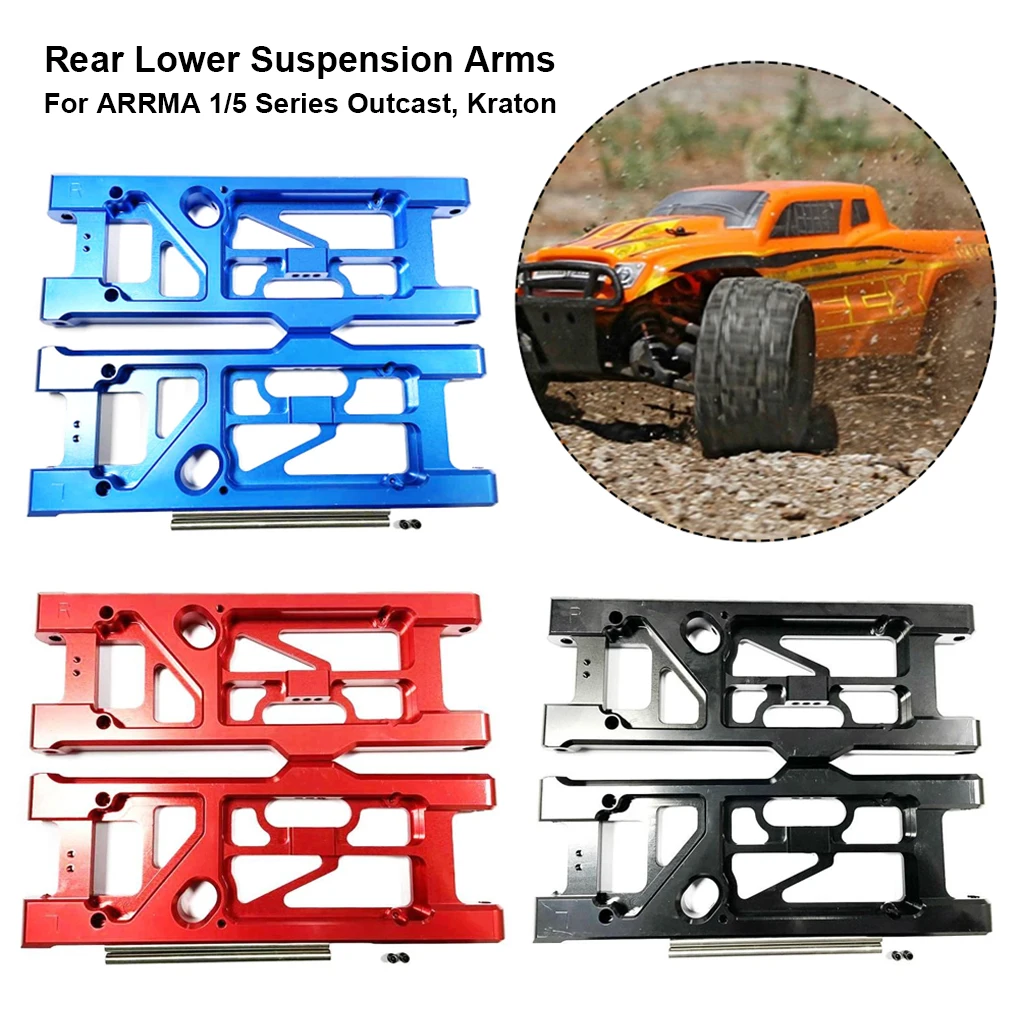 0.2 Aluminum Alloy Enhanced Rear Lower Suspension Arm For ARRMA Outcast Kraton RC Car Part RC Car Accessories black