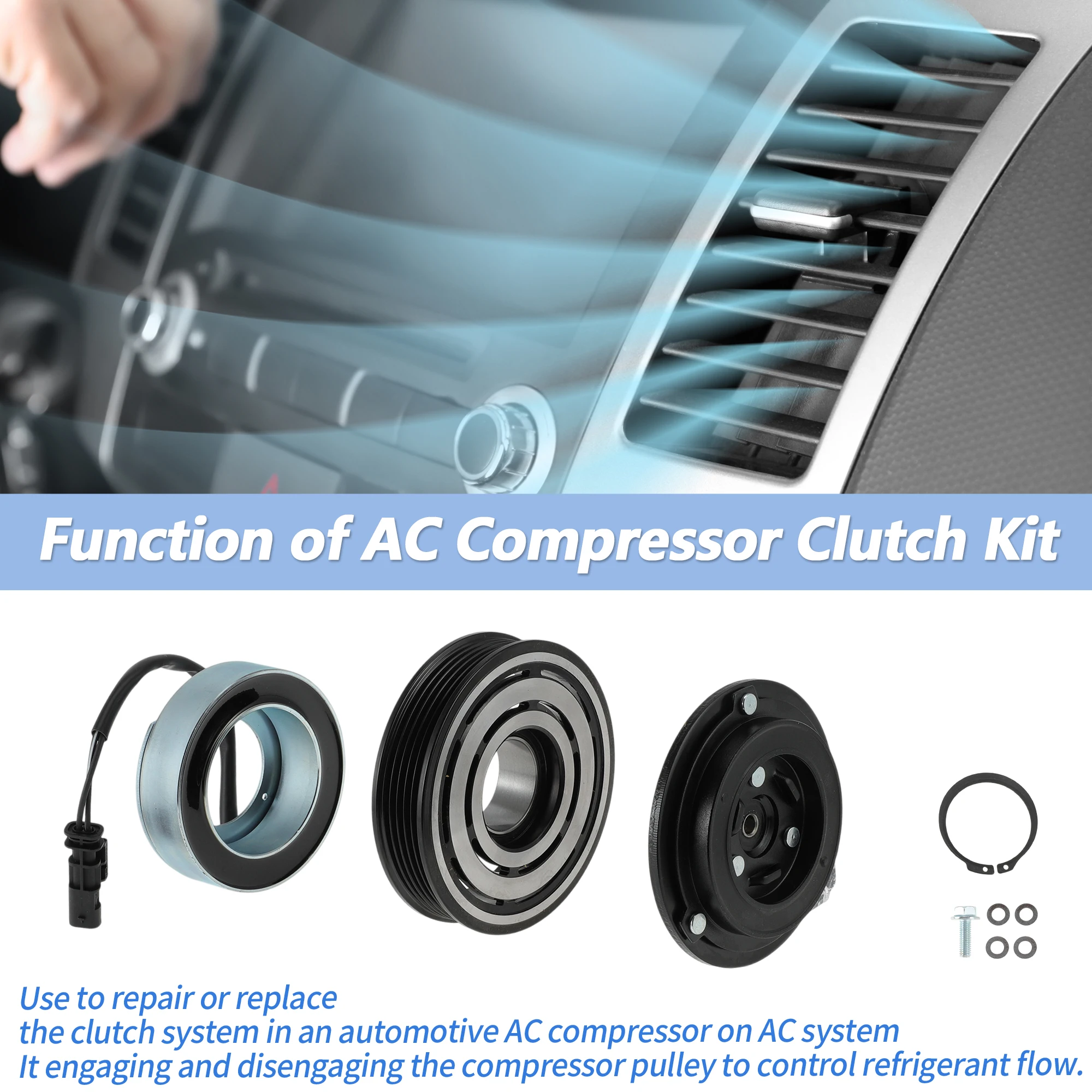 

Комплект сцепления компрессора переменного тока UXCELL для Chevrolet Cruze 2012-2016 для CVC