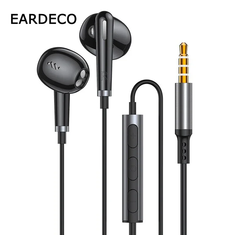 

EARDECO Wired Earphone Earbuds Bass Hifi 3.5mm Earphones Wired Headphones with Cable Sport Stereo in-ear Headphones with Mic