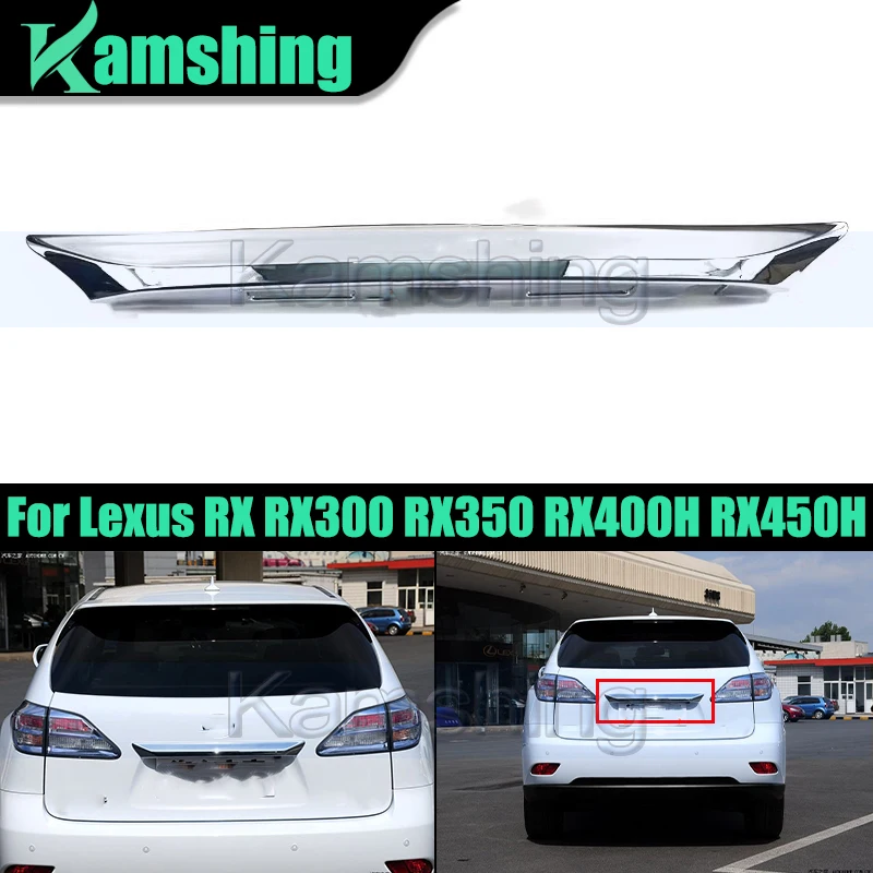 Car Tailgate Trim Strip For Lexus RX RX300 RX350 RX400H RX450H 2008-2015 Chrome Rear Trunk Tailgate Boot Trim Cover