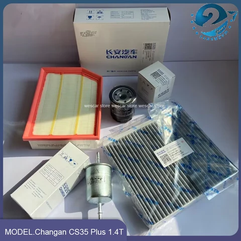 Наборы фильтров для CHANGAN CS35 Plus 1,4 T, воздушный фильтр + Масляный фильтр + топливный фильтр + фильтр кондиционера, 3/4 шт.