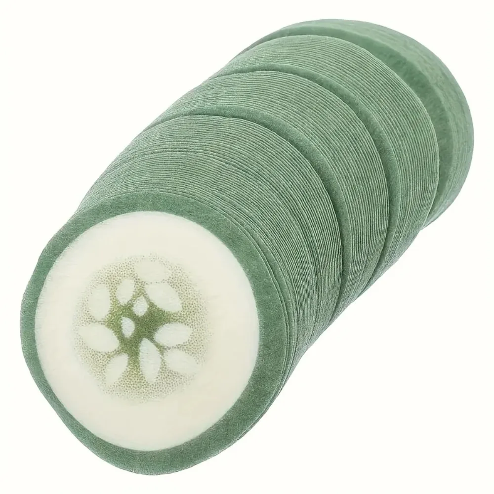 100 Uds. Almohadillas desechables para los ojos, almohadillas de limpieza desechables para el cuidado de la piel, parches para los ojos impresos con pepino, hoja para el cuidado de la piel DIY, herramientas de maquillaje