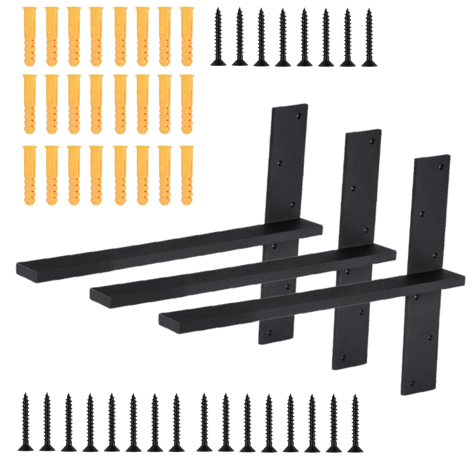 

3Pcs 18 Inch Wall Mount Shelf Storage Brackets for Floating Shelves, Steel Modern Corbels Wall Shelving Support