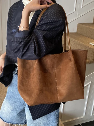 Imagen 2 del producto 2025 Otoño/Invierno nuevo bolso de hombro Retro de Suedette bolso de viaje diario de moda e informal para mujer con bolso pequeño