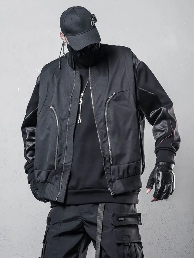 

Avant-Garde Techwear Style Streetwear Hard Dark Series Versatile Cover-up Sleeveless Vest Loose Cool Multi-Pocket Work Pants Man