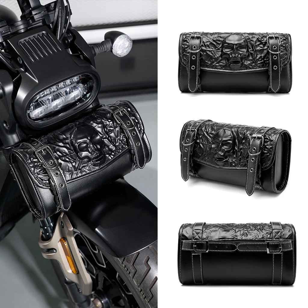 Retro motorcycle Front-mounted bag,outdoor riding and electric bike accessory，motorcycle storage accessories