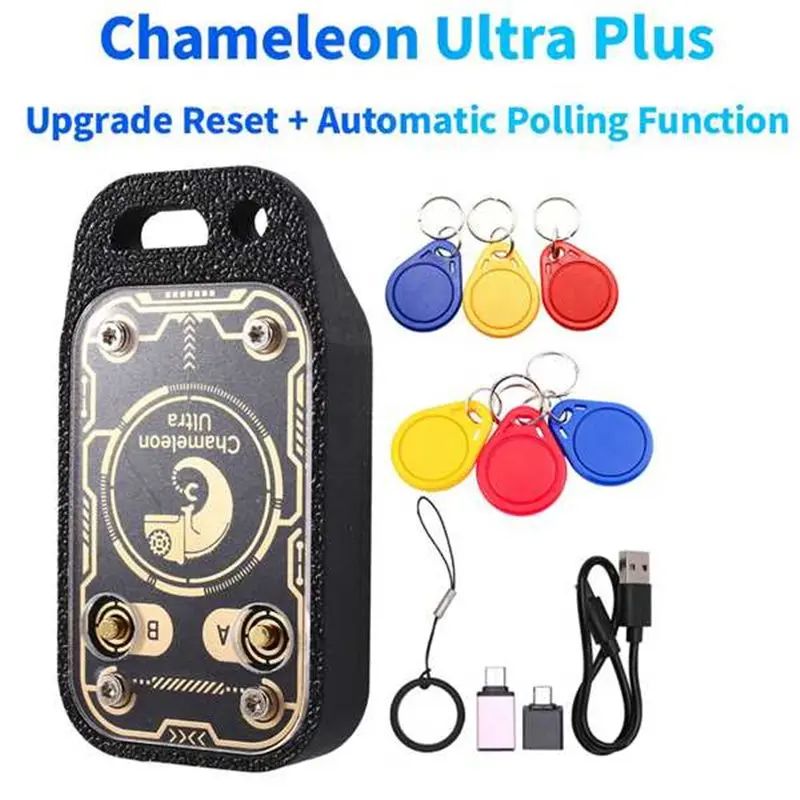 Pengiriman 24 Jam Chameleon Ultra Plus Emulator Kartu Pintar RFID 13.56M 125K IC ID Card Decode+3XUID/CUID Keychain Reset+Otomatis