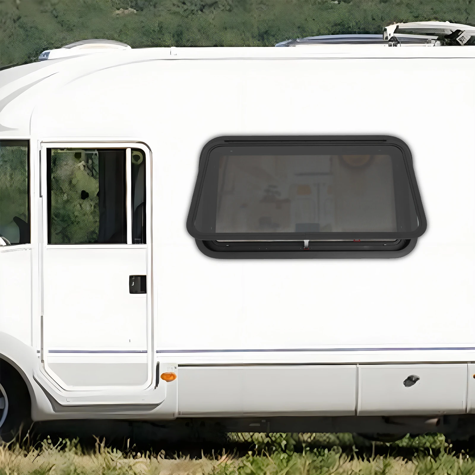 نافذة خروج الطوارئ RV تصميم فتحة علوية من سبائك الألومنيوم مع أداء إغلاق ممتاز #3