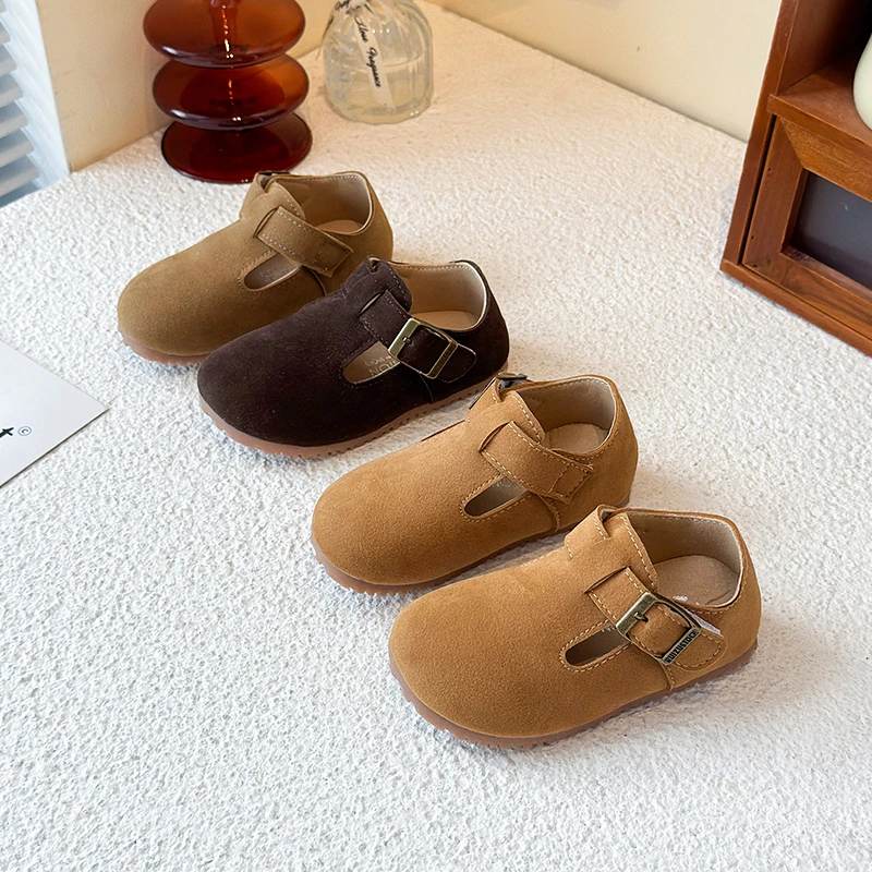 

2025 Autumn New Children Casual Shoes Girls Fashion Korean Style Soft Bottom Anti-slippery Versatile Simple Princess Flats