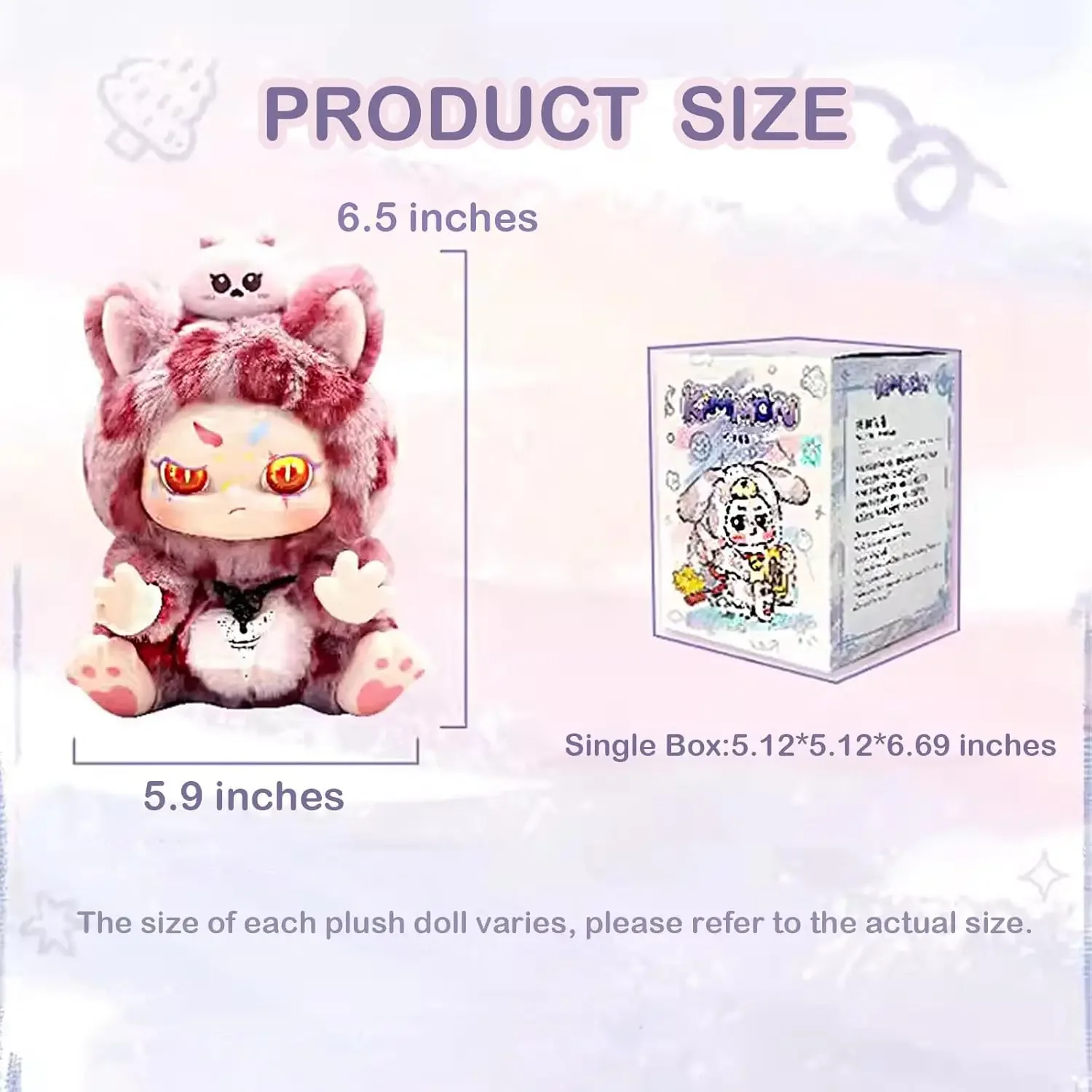 

--*Plush Doll Blind Box Answer Series Mystery Anime Plushies Soft Stuffed Animals Birthday Gift for Girls