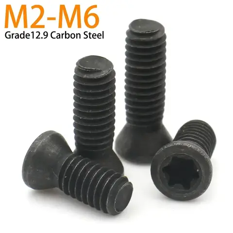 카바이드 삽입물 교체용 Torx 나사, CNC 선반 도구 거치대, M2 M2.2 M2.5 M3 M3.5 M4 M5 M6, 10 PCs, 50PCs