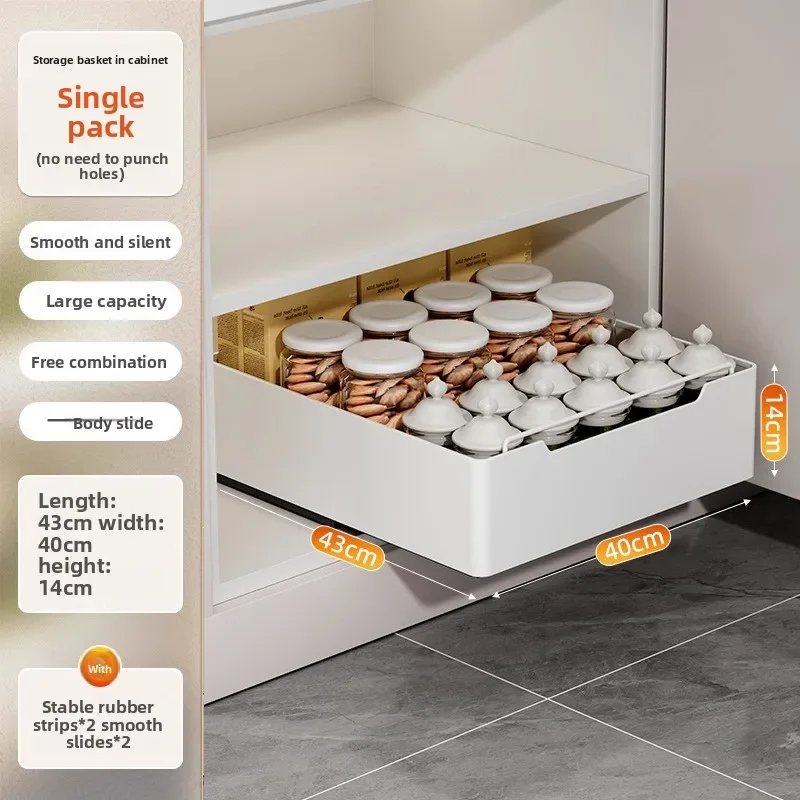 

Pull-out Rack Pull Basket Under Sink Multifunctional Layered Storage Storage Rack Foldable
