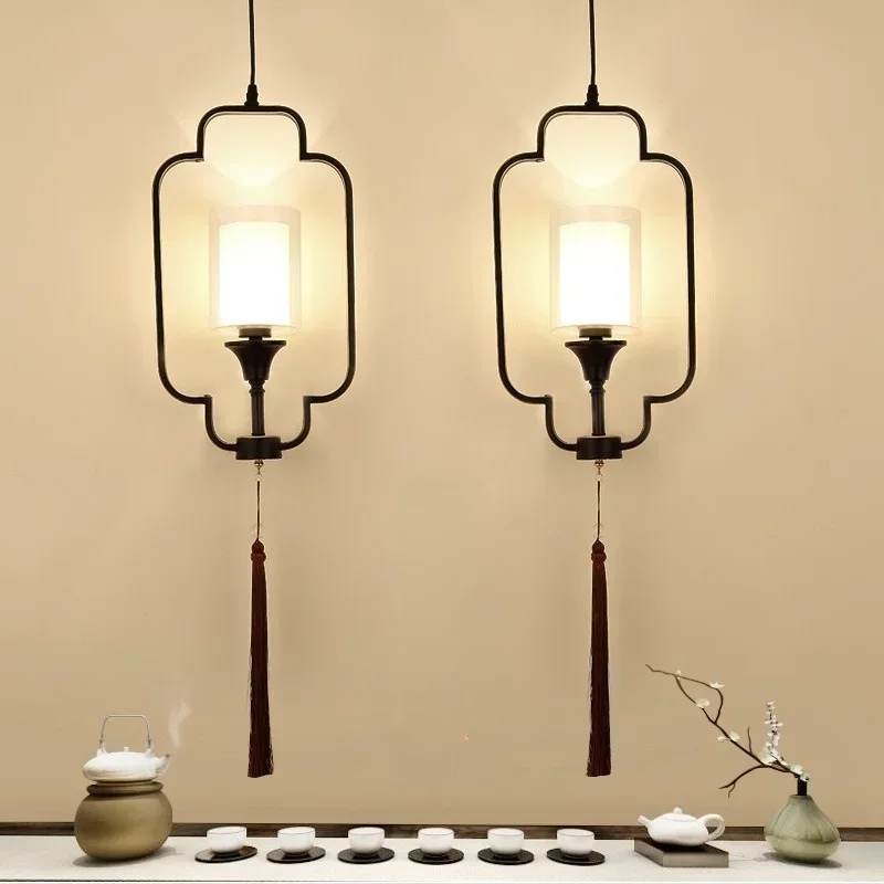 

New Chinese Small Pendant Lights Tassel Led Lamp Modern Simple Restaurant Bar Teahouse Home Decor Lustre Hanging Light Fixture