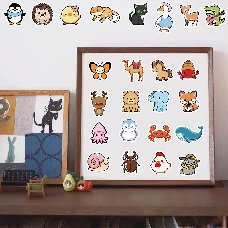 100/200PCS Animal Sticker Retro Landschap DIY Telefoon Gitaar Laptop Bagage Notebook Festival Gitaren Meer Waterdichte Sticker