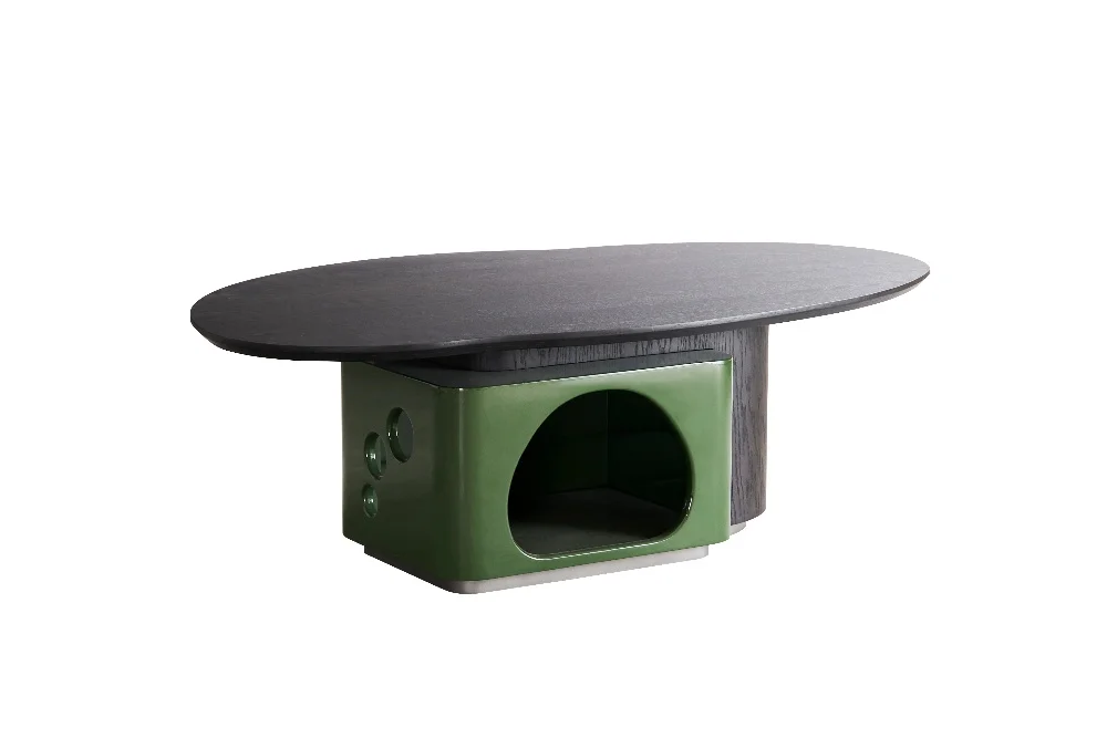 * ☆   Tavolino da Caffè in Pietra Minimalista di Lusso, Grandi Tavoli da Tè in Stile Design Italiano, Arredamento per la Casa