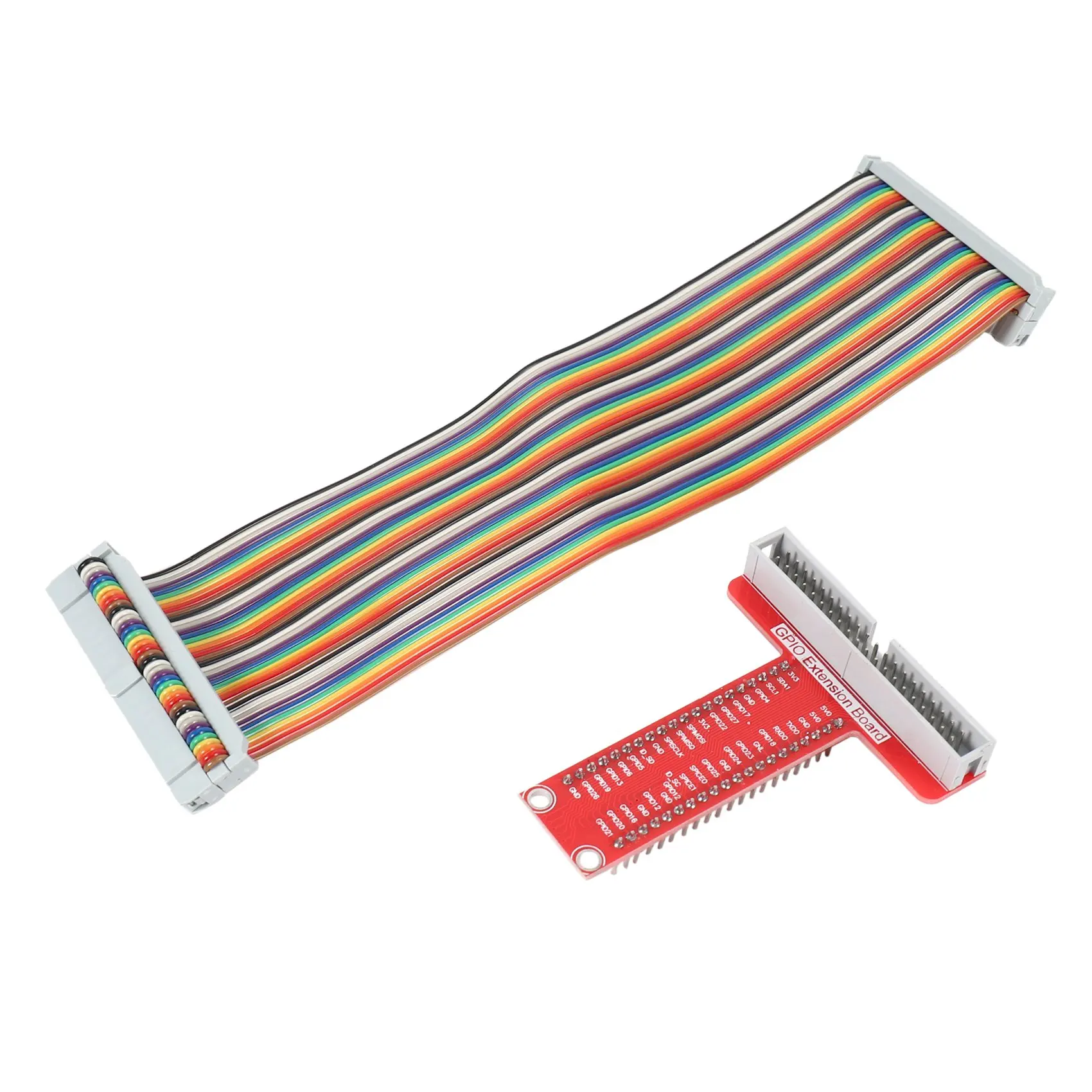 BAAG-Rpi GPIO لوح تمديد اندلاع + كابل الشريط + تجميعها T نوع GPIO محول 20 سنتيمتر FC40 40Pin كابل الشريط المسطح ل عرموش