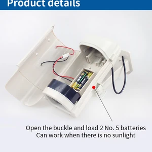 Solarsimulationskamera -Monitor mit LED -Leuchten, wasserdicht, gefälschter CCTV -Überwachung, virtuelle Kamera, 1PC 6 Hauptverkäufe Camara -Fehldecke - №3