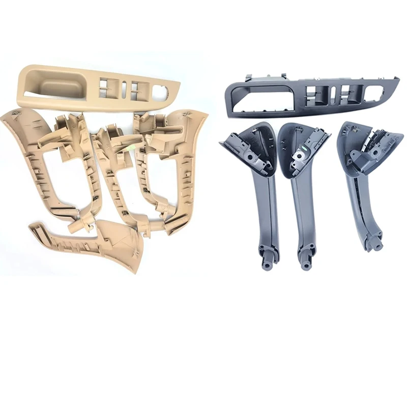 

7-Piece Set: Black & Beige Interior Door Handles, Window Switch Panel For VW Golf 5 GTi MK5 Jetta Interior Door Handles Armrests